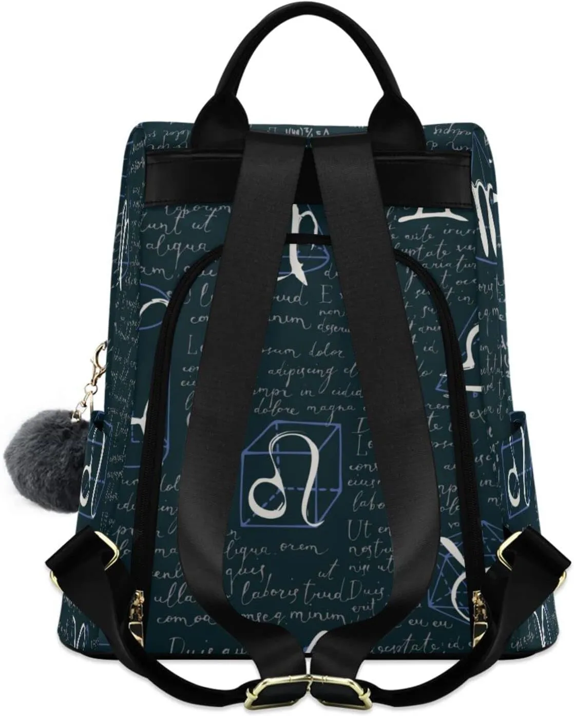 ALAZA Zodiac Signs on Dark Background Backpack Purse for Women Travel Casual Daypack College Bookbag Work Business Ladies Shoulder Bag