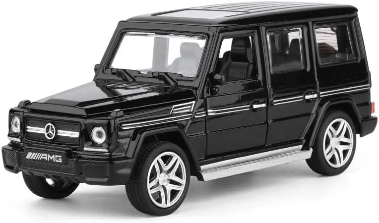 Alloy Collectible Black Benz G65 AMG Toy Car Model Pull Back Die-Cast Vehicle with Lights and Sound