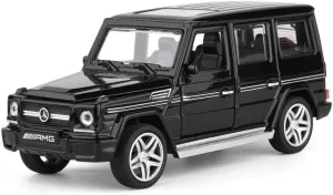 Alloy Collectible Black Benz G65 AMG Toy Car Model Pull Back Die-Cast Vehicle with Lights and Sound