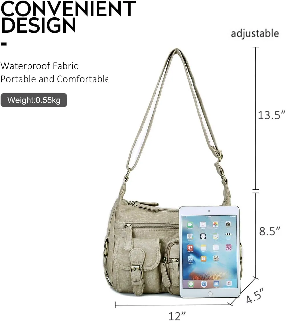 Angel Barcelo Cross body Shoulder Bag Women Soft PU Leather Purses and Handbags