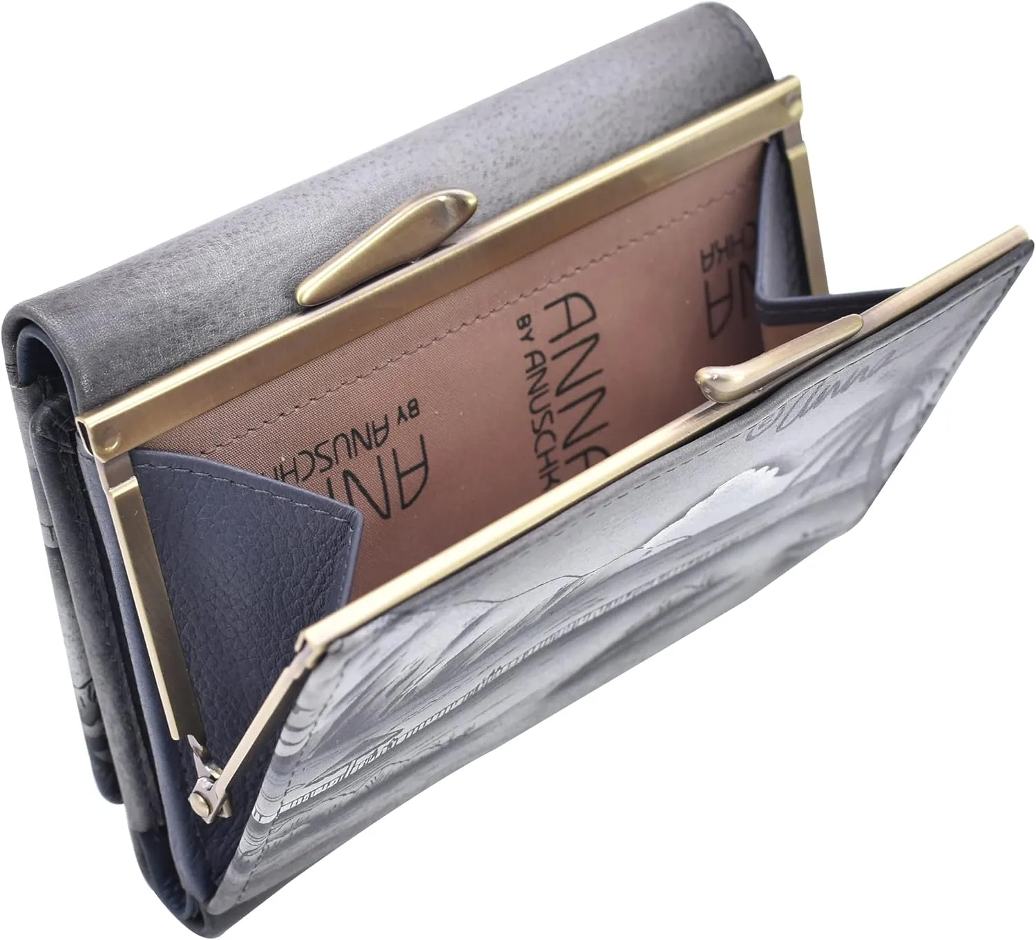 Anna by Anuschka Hand Painted Women’s Leather Ladies Three Fold Wallet