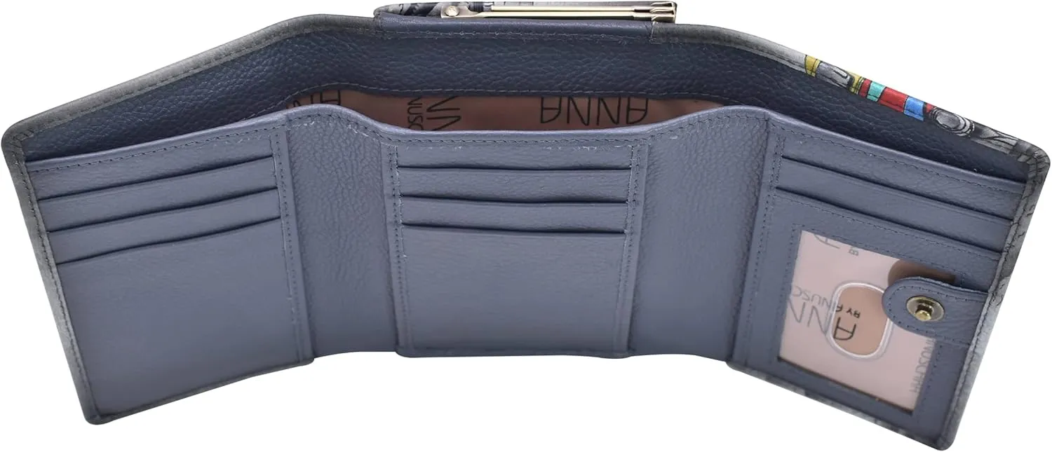 Anna by Anuschka Hand Painted Women’s Leather Ladies Three Fold Wallet