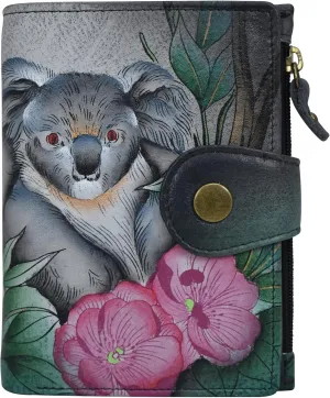 Anna by Anuschka Women's Hand Painted Genuine Leather Ladies Wallet