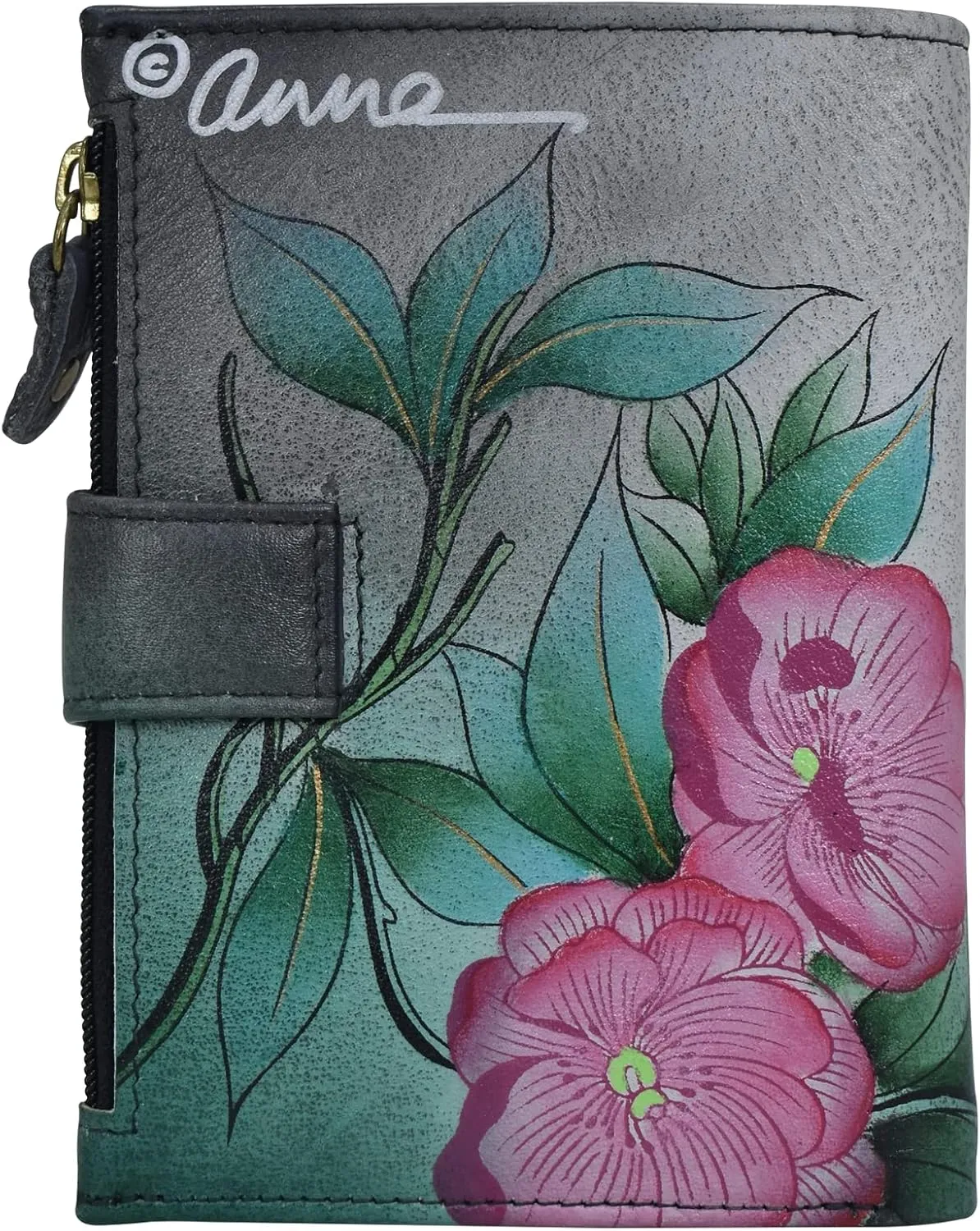 Anna by Anuschka Women's Hand Painted Genuine Leather Ladies Wallet