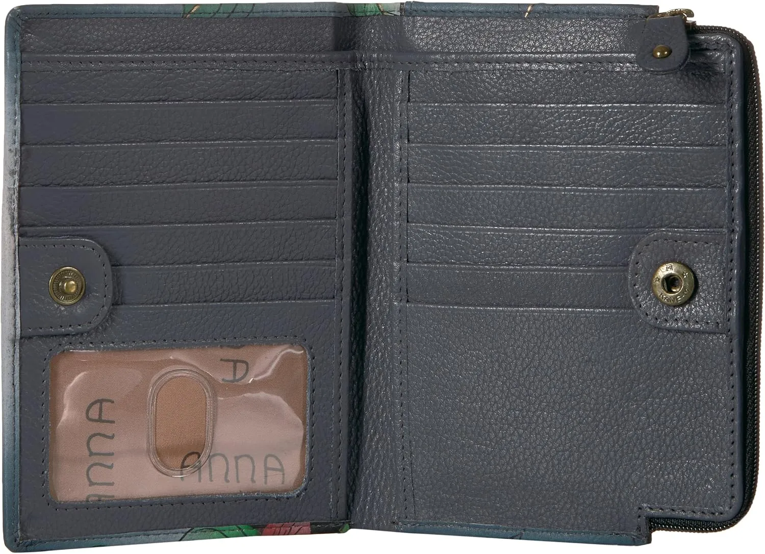 Anna By Anuschka Women's Hand-Painted Genuine Leather Two Fold Clutch Wallet