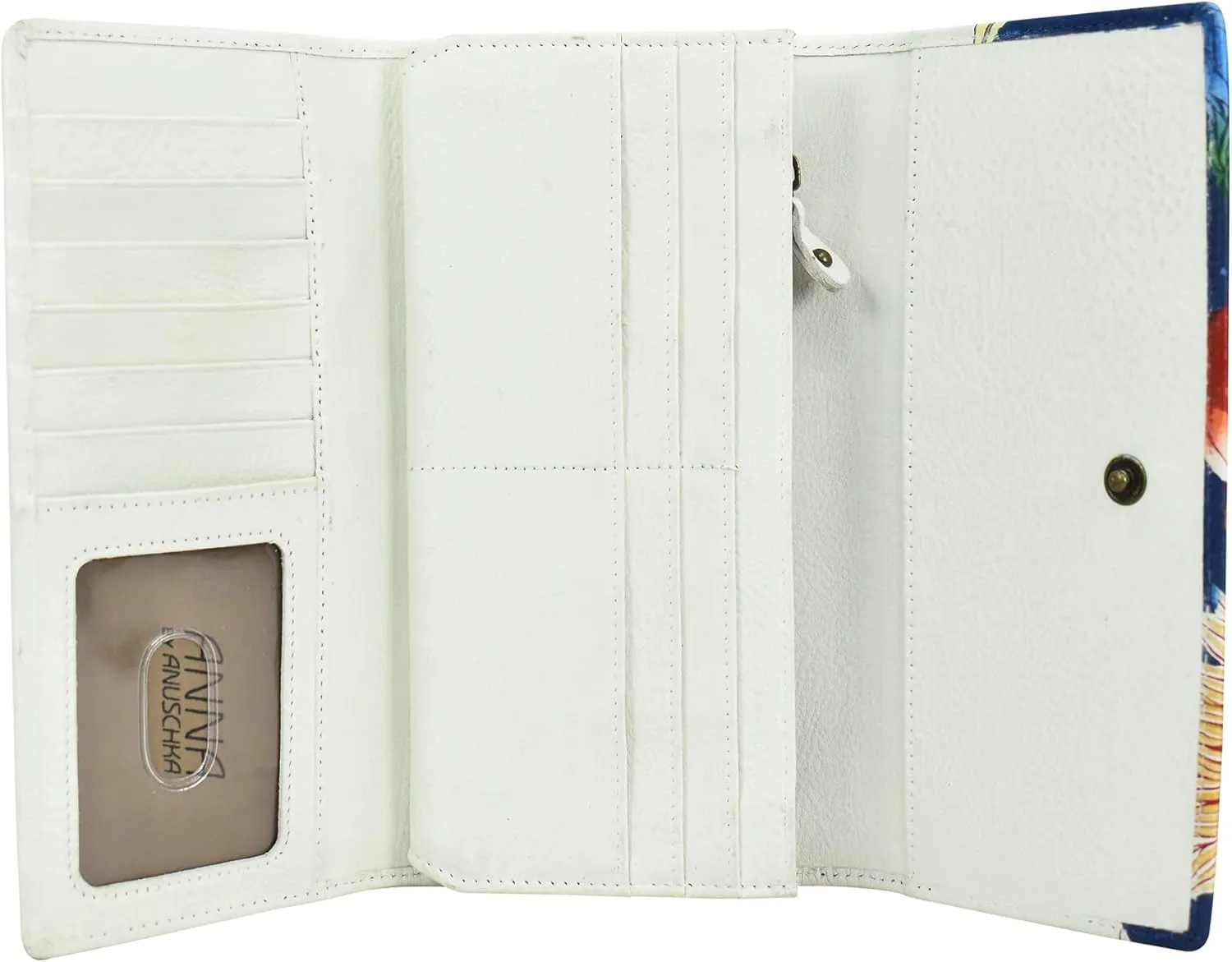 Anna by Anuschka Women's Hand Painted Leather Three Fold Organizer Wallet