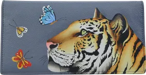 Anna by Anuschka Women's Hand Painted Leather Two-fold Clutch Wallet