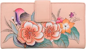 Anna by Anuschka Women's Original Leather Hand-Painted Two Fold Organizer Wallet