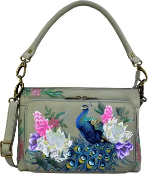 Anuschka Women’s Genuine Leather Shoulder Organiser - Hand Painted Exterior