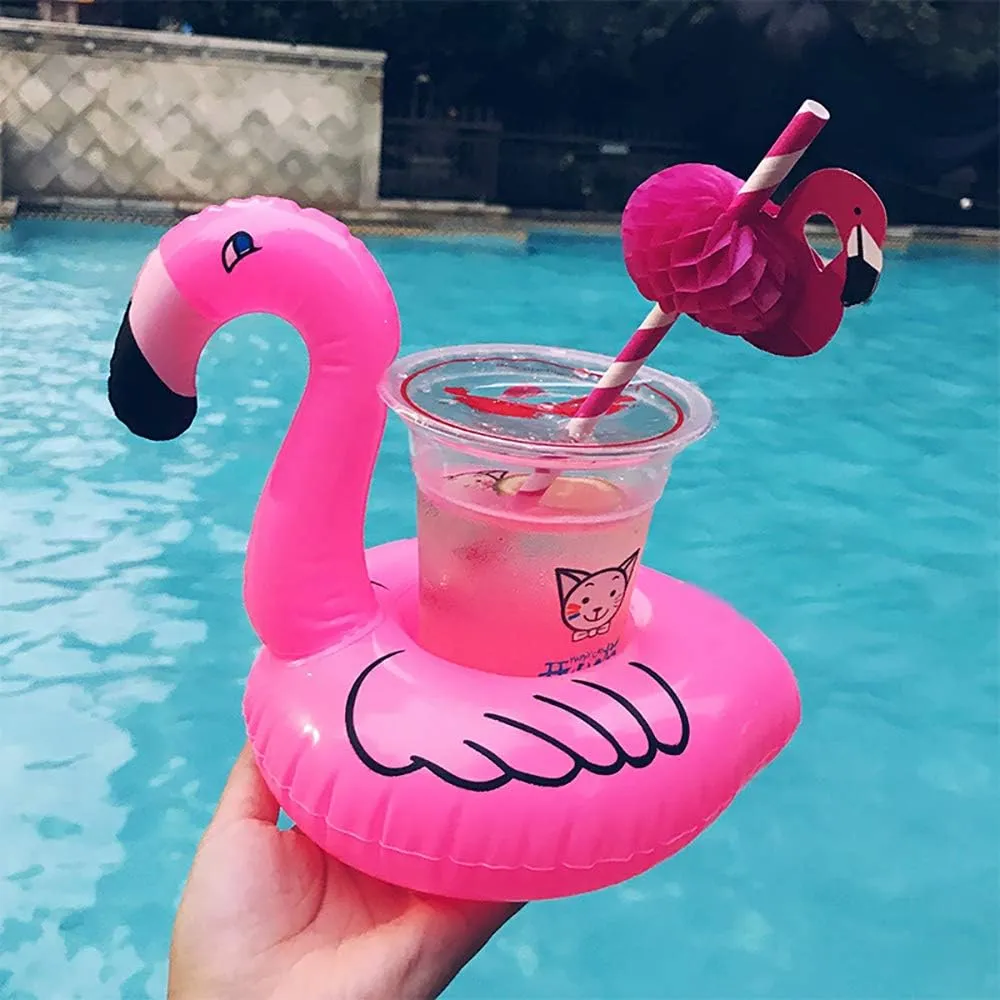 Aoutacc Float Drink Holders for Pool,Inflatable Beverage Floats Cup Coasters with Mini Air Pump