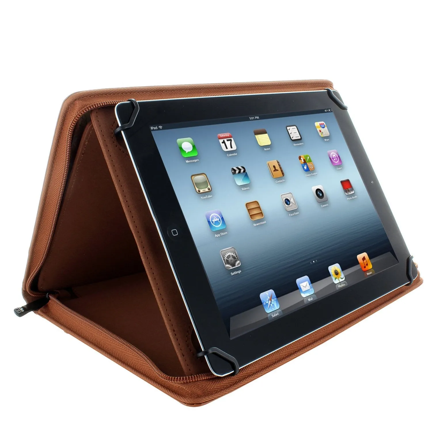 Apple iPad Air 2 PadFolio Case Brown Executive Notepad Holder 8.5" To 11" Inch