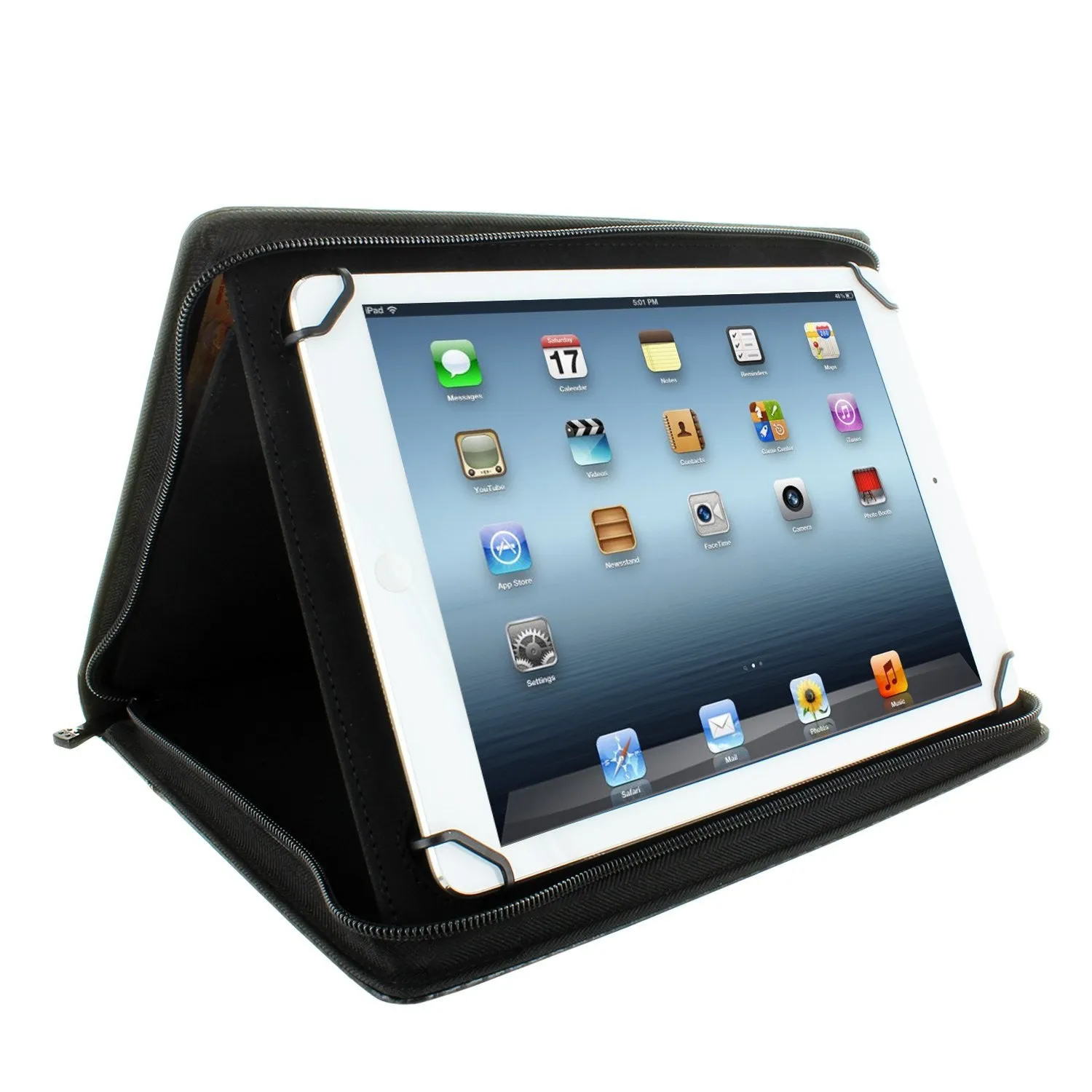 Apple iPad Air 4 PadFolio Case Carbon Fiber Executive Notepad Holder 8.5" To 11" Inch