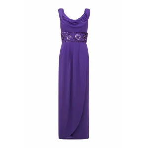 ARCHIVE - 1980s Victor Edelstein Couture Purple Chiffon Dress