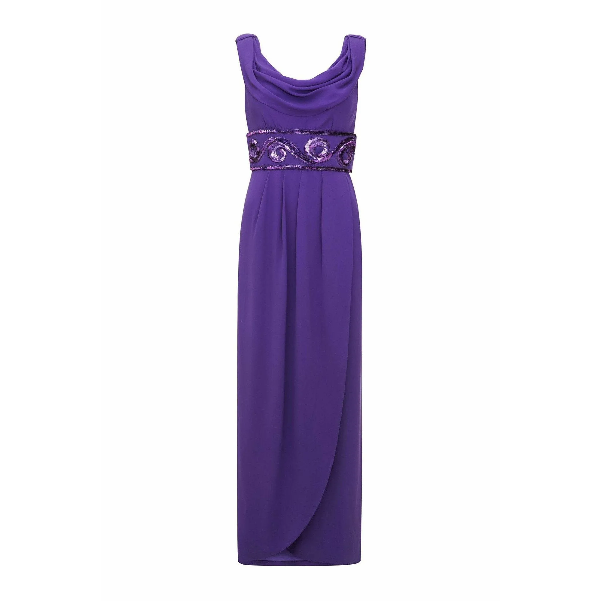 ARCHIVE - 1980s Victor Edelstein Couture Purple Chiffon Dress