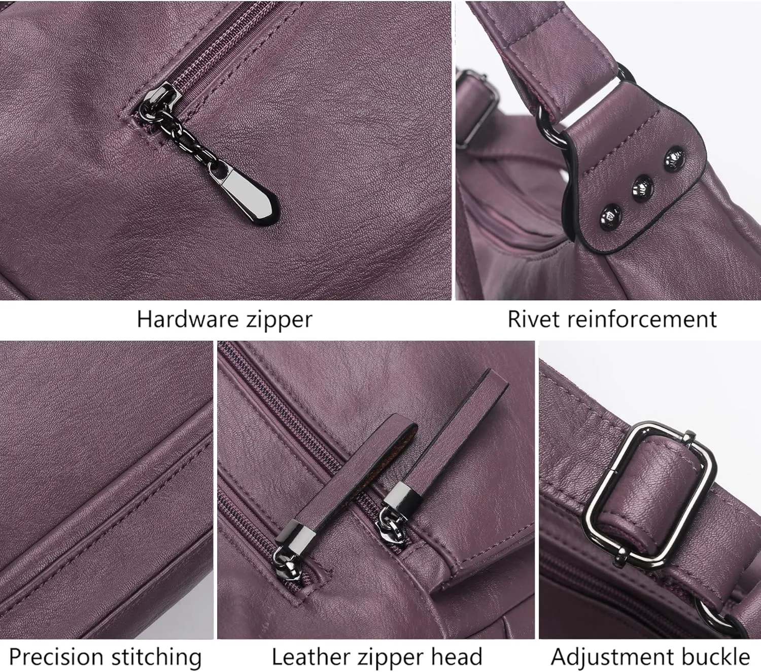 Artwell Fashion Crossbody Bag For Women Shoulder Bag Soft PU Leather Handbags Purses Multi Pocket Hobo Tote Bag