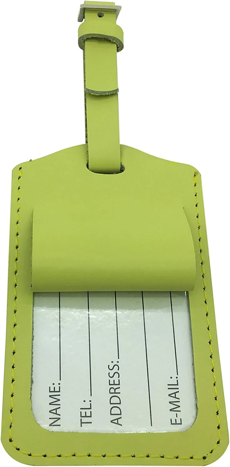 AVIMA® BEST Premium Handcrafted Leather Luggage Tags 2 Pieces Set