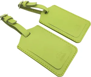 AVIMA® BEST Premium Handcrafted Leather Luggage Tags 2 Pieces Set