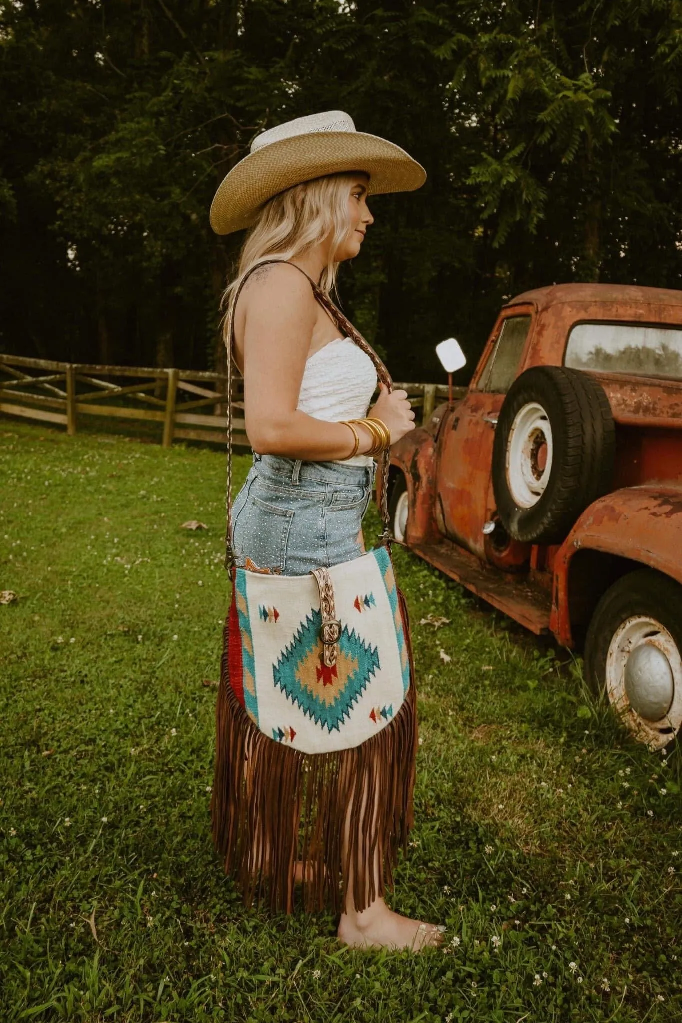 Aztec Fringe Saddlebag