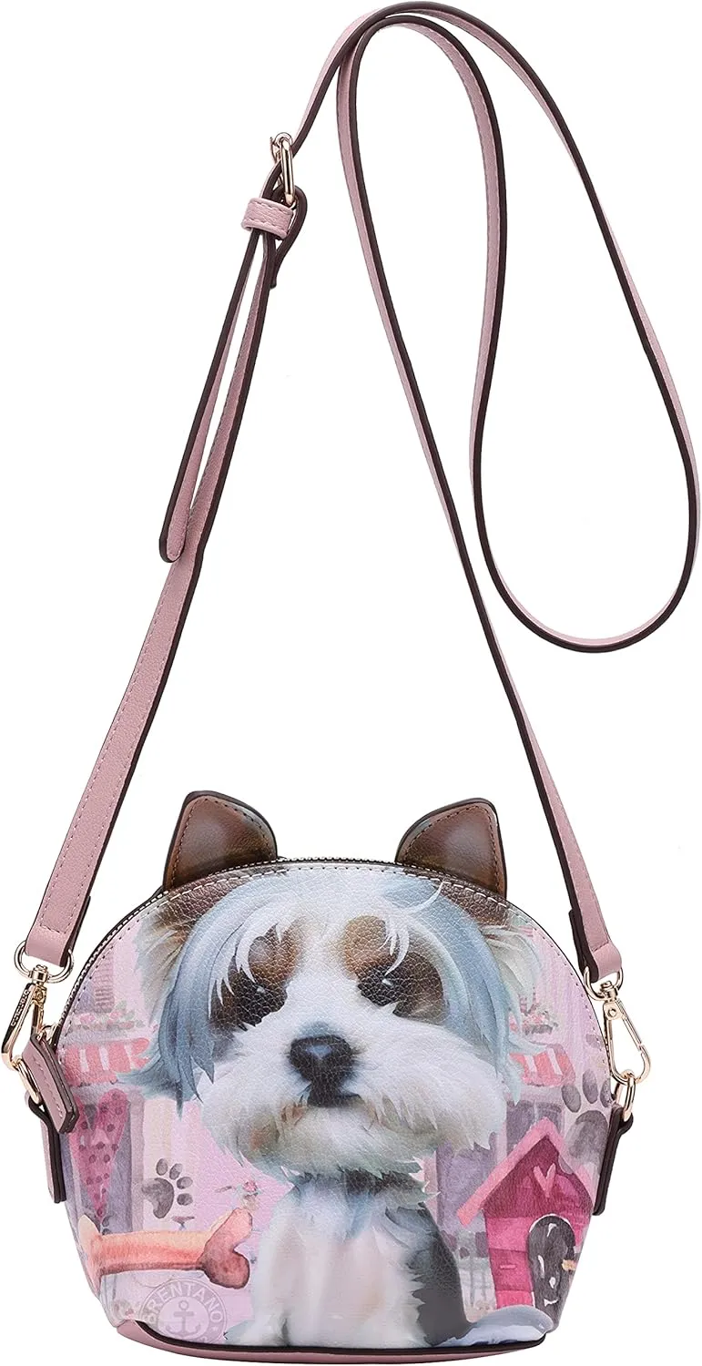 B BRENTANO Vegan Cute Animal 3-D Ear Crossbody Handbag