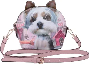 B BRENTANO Vegan Cute Animal 3-D Ear Crossbody Handbag