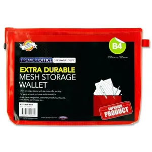 B4 DURABLE  WALLET-KETCHUP RED