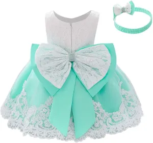 Baby Girl Lace Tutu Dress Infant Toddler Wedding Flower Girl Dress First Birthday Formal Pageant Christening Dresses