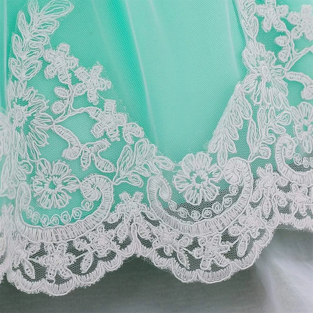 Baby Girl Lace Tutu Dress Infant Toddler Wedding Flower Girl Dress First Birthday Formal Pageant Christening Dresses