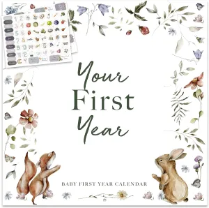 Baby's First Year Memory Book & 1st Year Calendar with 100 Stickers | Baby's First Year Calendar With Stickers & 1st Year Calendars, Baby Tracker