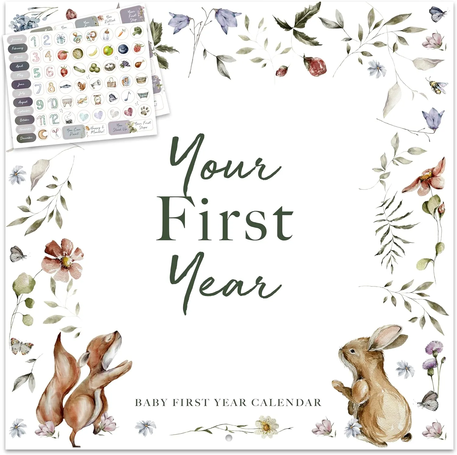 Baby's First Year Memory Book & 1st Year Calendar with 100 Stickers | Baby's First Year Calendar With Stickers & 1st Year Calendars, Baby Tracker