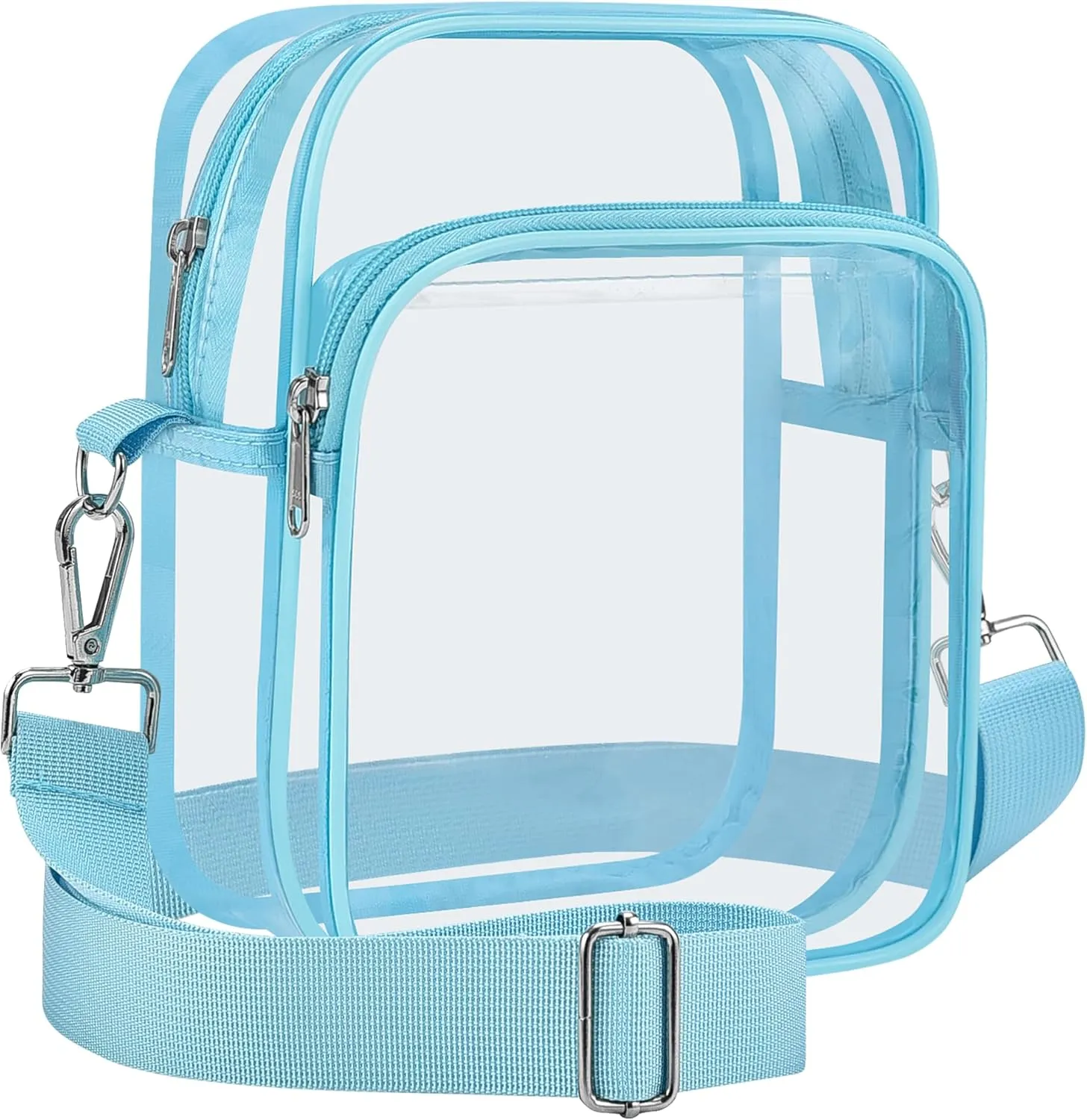 Bagenius Clear Bag for Stadium Events, Clear Purse with Removable Strap, Transparent Bag for Sports Concert and Festivals