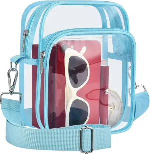 Bagenius Clear Bag for Stadium Events, Clear Purse with Removable Strap, Transparent Bag for Sports Concert and Festivals