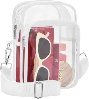 Bagenius Clear Bag for Stadium Events, Clear Purse with Removable Strap, Transparent Bag for Sports Concert and Festivals