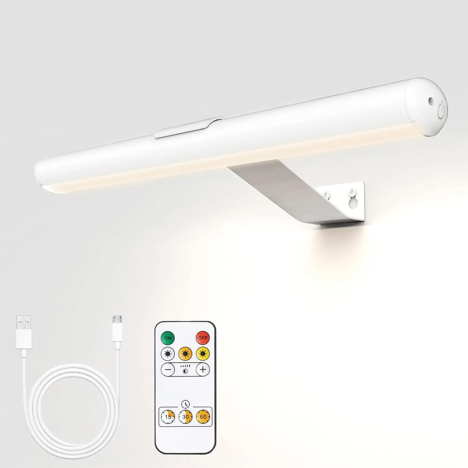 Battery Operated Picture Light with Remote Control,Painting Light Cordless Full Metal Art Display Light, 3 Lighting 300LM Super Bright Led Picture Light for Wall Gallery Artwork Dartboard