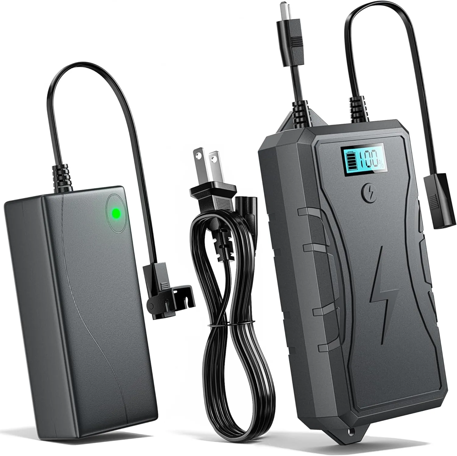 Battery Pack for Reclining Furniture with Charger, 2500mAh Universal Recliner Battery Pack Rechargeable with LED Display for Electric Recliner, Sofa, Couch, Lift Chair, 2-Pin Motion Furniture (Gray)