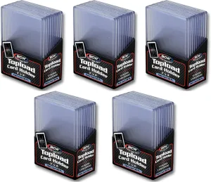 BCW 138 PT. Thick Card Topload Holder - Pack of 50 | Durable Rigid PVC Toploader | Toploaders for Memorabilia, Jersey, Patch, and Relic Cards | Ideal for Collectors and Hobbyists
