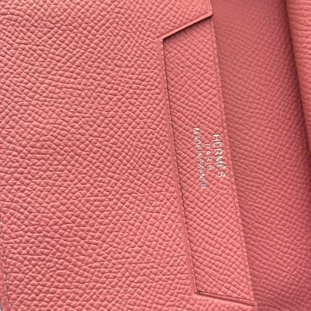 BEARN COMPACT WALLET 12 IN BLUSH PINK EPSOM LEATHER