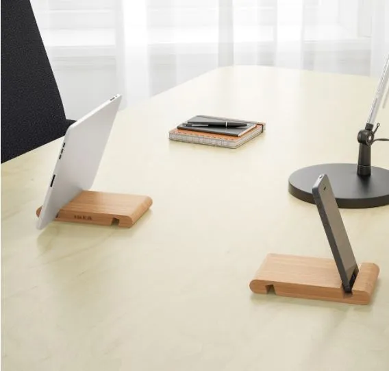 BERGENES - Holder for mobile phone/tablet, bamboo