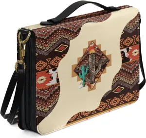 Bible Bag Large Bible Cover Case for Women Girls, PU Leather Bible Carrying Case with Shoulder Strap