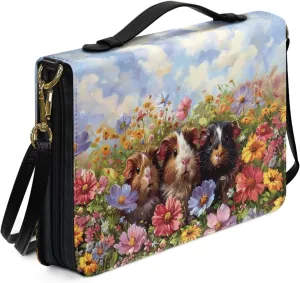Bible Cover Case Large Bible Tote Bag for Women Girls, PU Leather Bible Carrying Case with Shoulder Strap