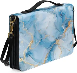 Bible Cover Extra Large Leather Study Bible Carrying Case with Zipper Pocket for Library Church Picnic Hiking