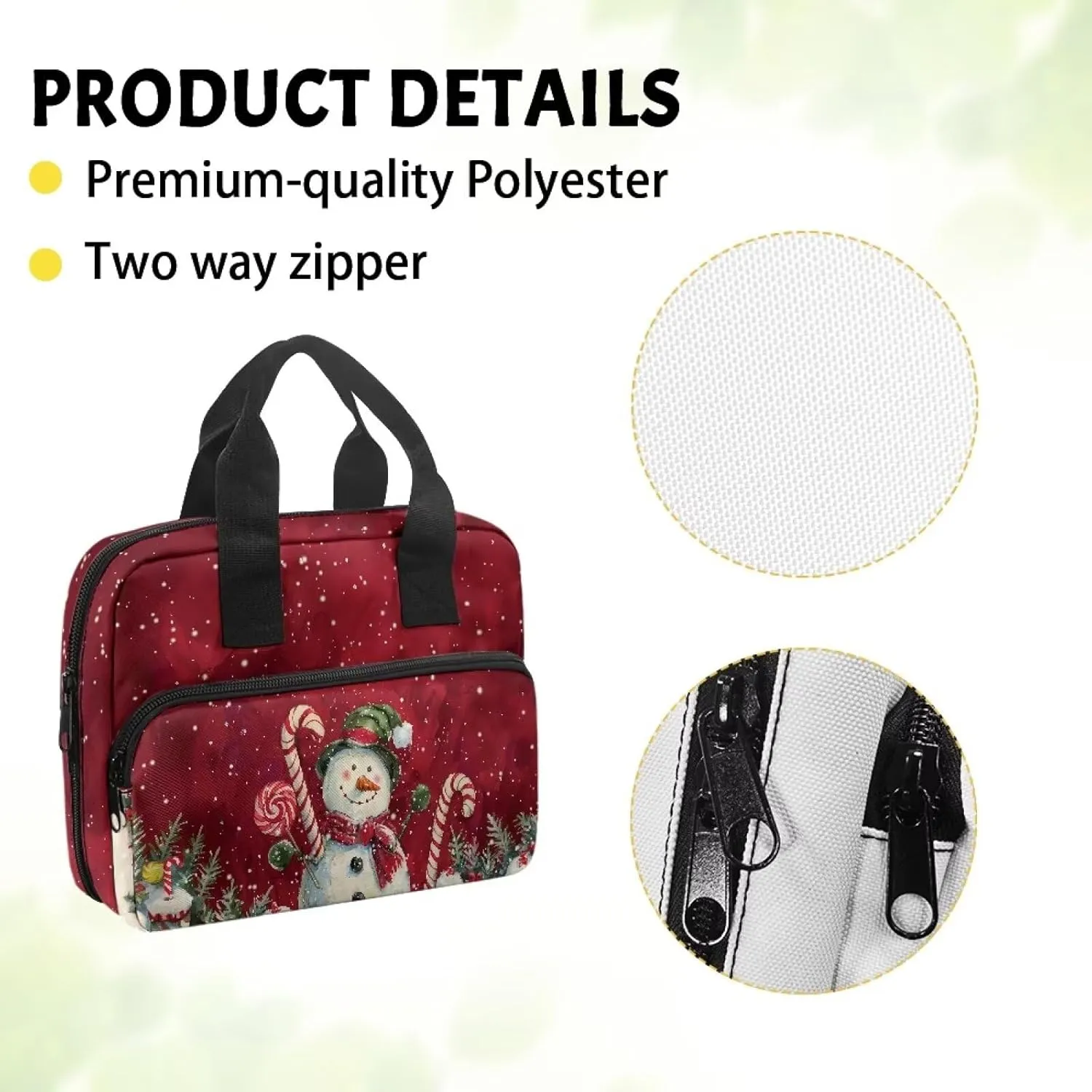Bible Cover for Women Men Study Bible Case with Handle Church Bag Tote Bag for Home, Office, Travel, School
