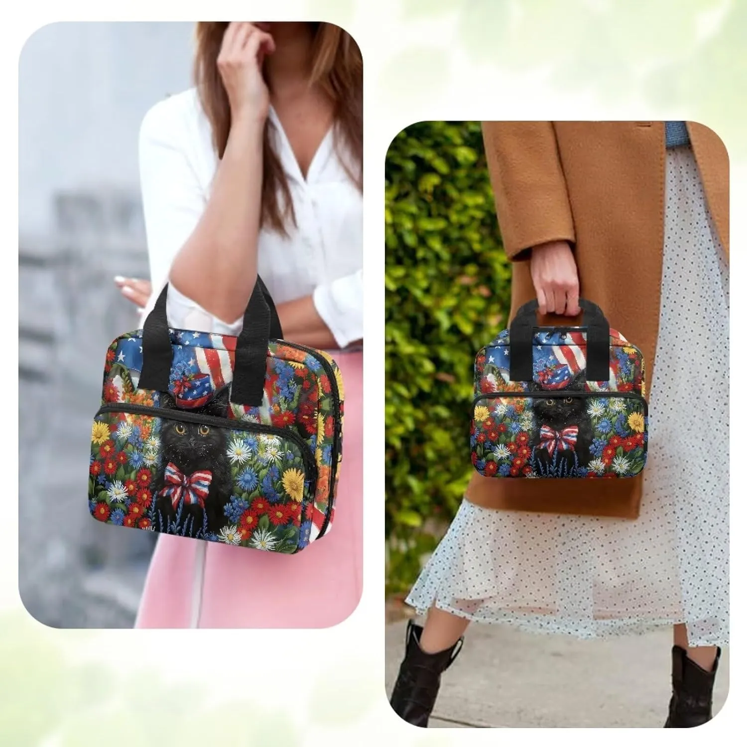 Bible Cover for Women Men Study Bible Case with Handle Church Bag Tote Bag for Home, Office, Travel, School