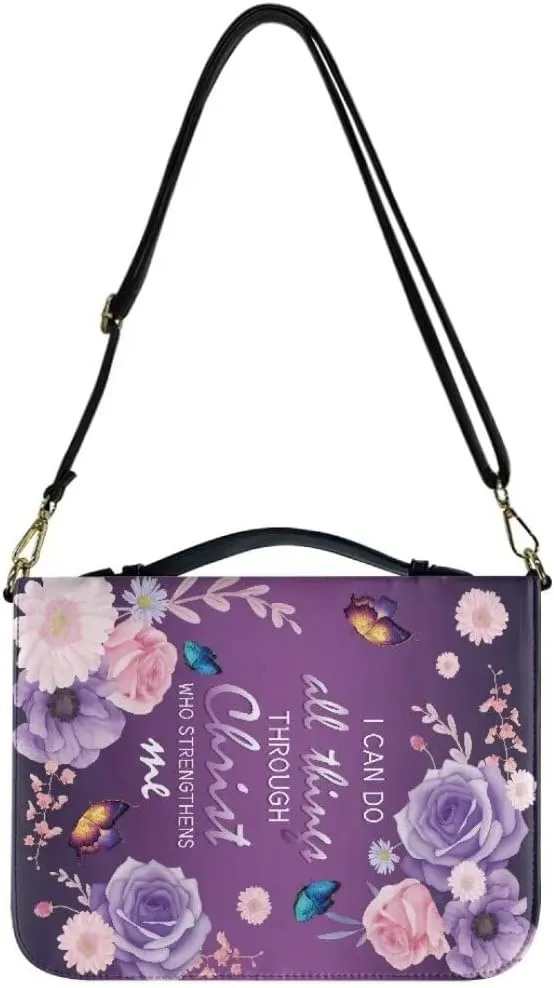 Bible Covers Bible Cover Case Large Capacity Carrying Case Bag with Multi Slots Strap for Women