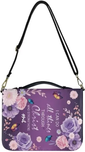 Bible Covers Bible Cover Case Large Capacity Carrying Case Bag with Multi Slots Strap for Women