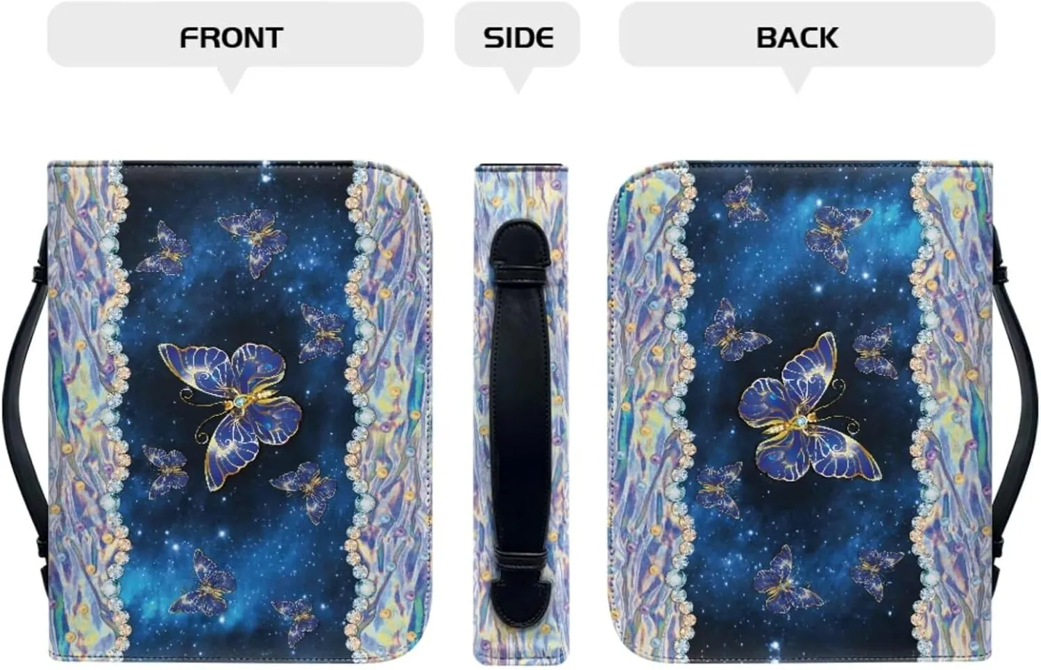 Bible Covers for Women Men with Keychain Carrying Book Case Church Bag Bible with Pockets Large Bible Cover