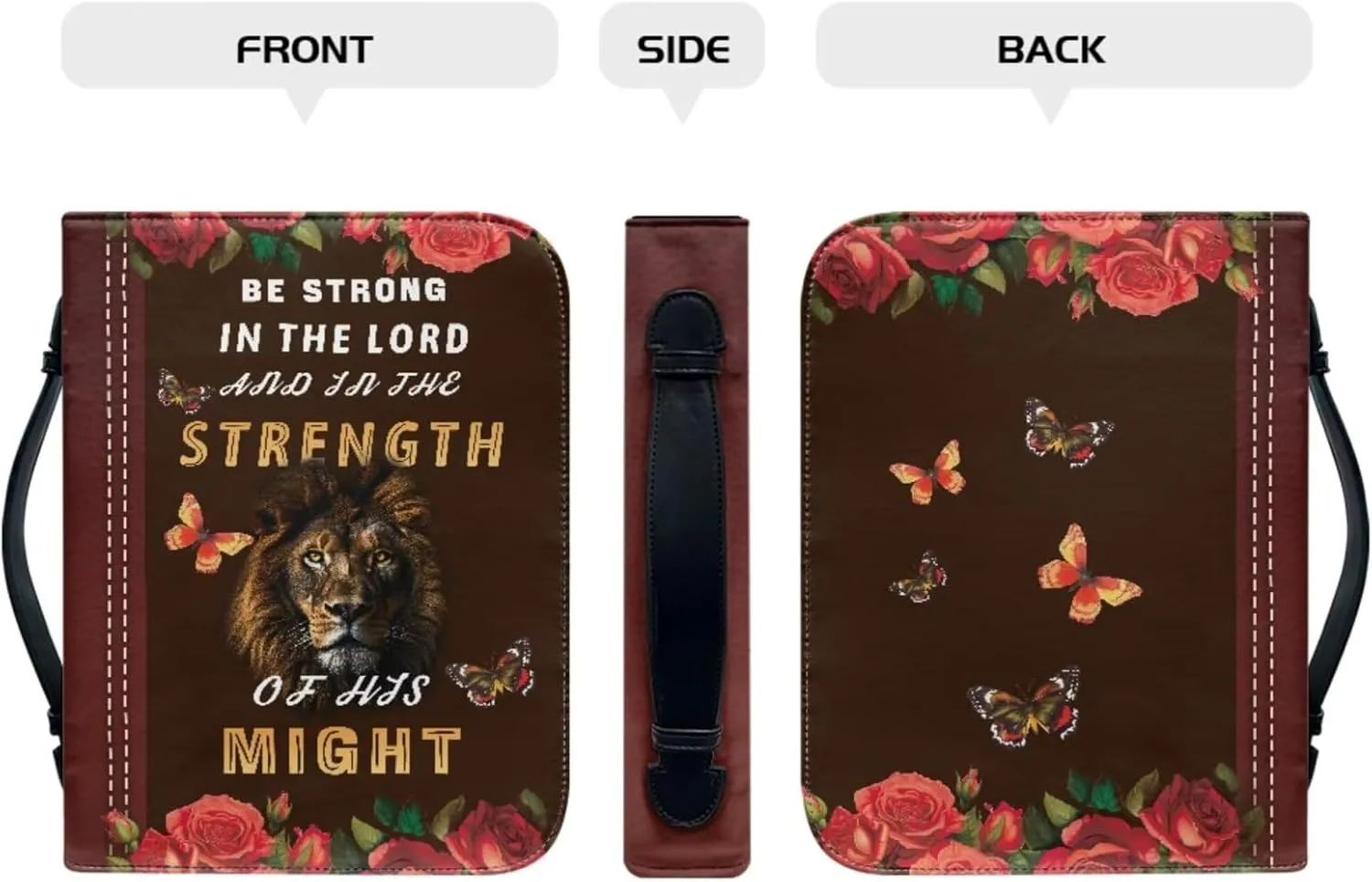Bible Covers for Women Men with Keychain Carrying Book Case Church Bag Bible with Pockets Large Bible Cover
