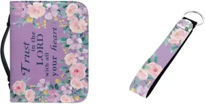Bible Covers for Women Men with Keychain Carrying Book Case Church Bag Bible with Pockets Large Bible Cover
