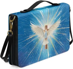 Bible Tote Bag with Handle, Waterproof Bible Accessories PU Leather Bible Case with Shoulder Strap