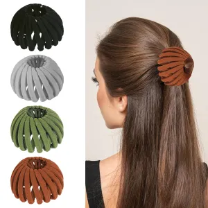 Birds Nest Hair Clips - Hair Claw Clamps Bun Makers Expandable Ponytail Holder Comb Hair Bands Hair Accessory for Women Ponytail Holders Claw Clips