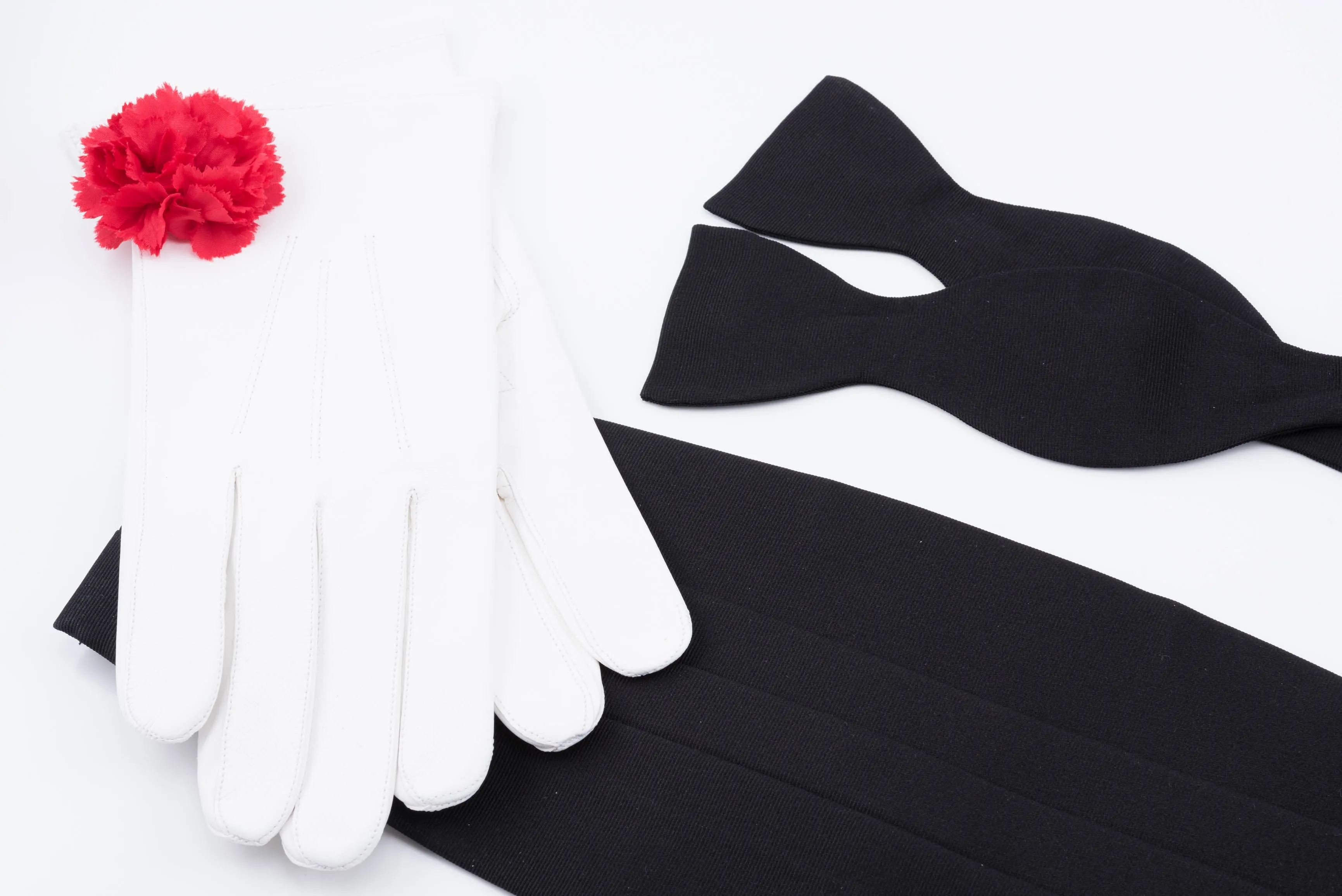 Black Faille Silk Repp Cummerbund